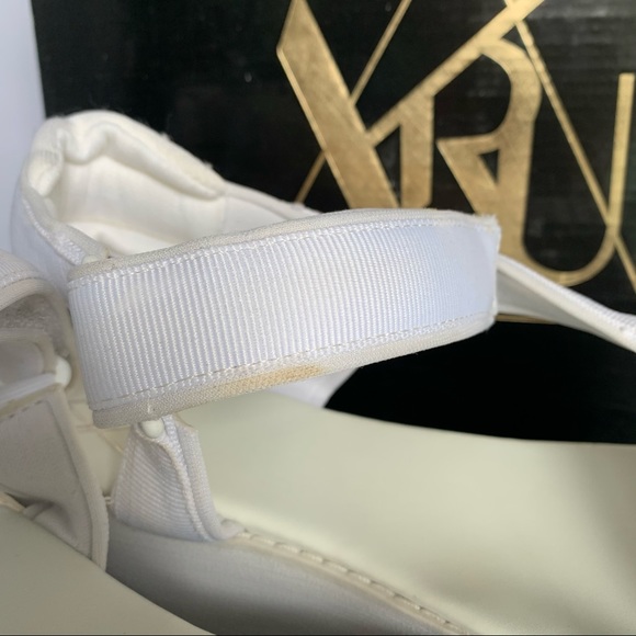 YRU white pulse lo platform sandals sz 8 - Picture 4 of 9